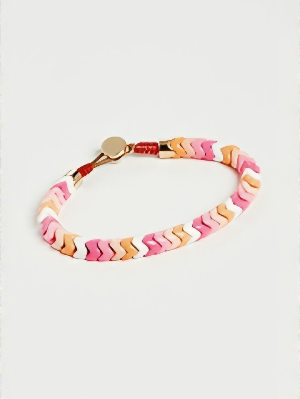 Roxanne Assoulin Pink Wave Bracelet Peach White Neon Nude Pastel Chevron New